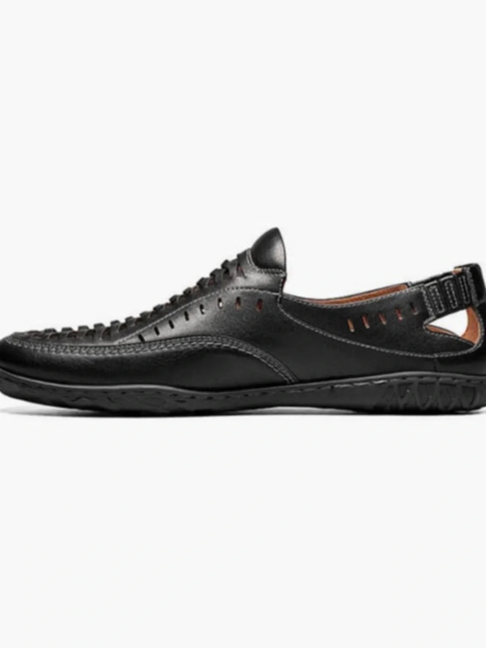 Stacy Adams Men's Black Woven Slip-On Loafers